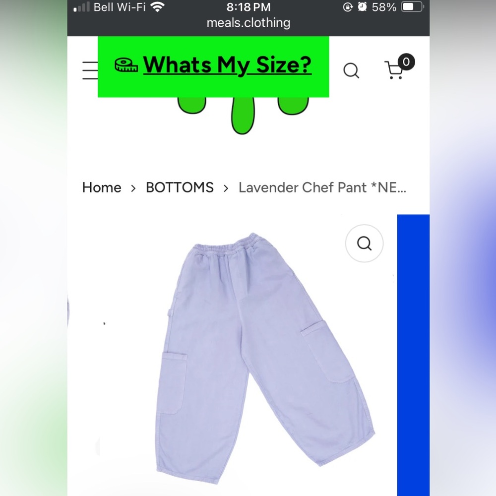 ISO Meals Chef Pants in XS